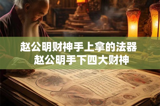 赵公明财神手上拿的法器 赵公明手下四大财神 赵公明财神手上拿的法器 赵公明手下四大财神