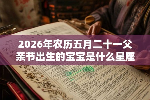 2026年农历五月二十一父亲节出生的宝宝是什么星座