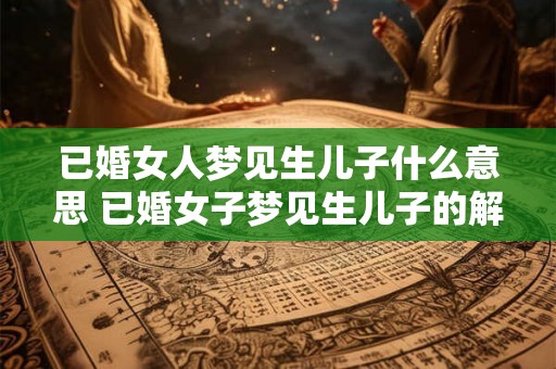 已婚女人梦见生儿子什么意思 已婚女子梦见生儿子的解析