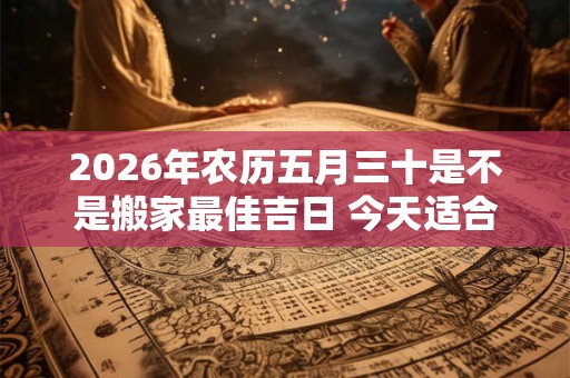 2026年农历五月三十是不是搬家最佳吉日 今天适合搬新家吗