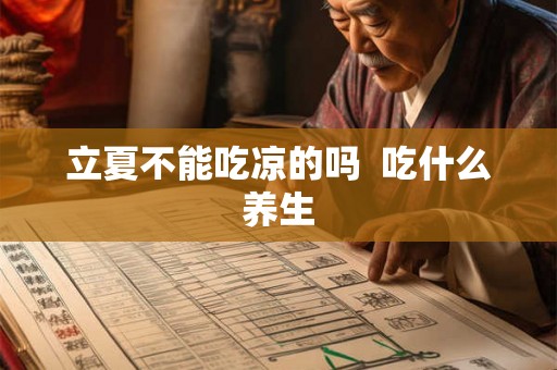 立夏不能吃凉的吗 吃什么养生 立夏不能吃凉的吗 吃什么养生