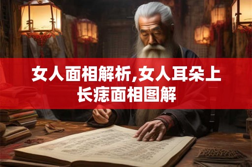 女人面相解析,女人耳朵上长痣面相图解