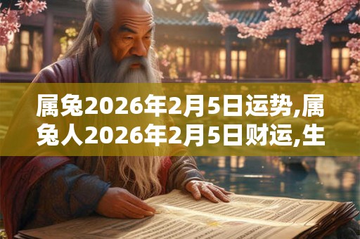 属兔2026年2月5日运势,属兔人2026年2月5日财运,生肖兔2026年2月5日运势