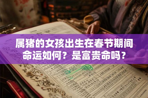 属猪的女孩出生在春节期间命运如何？是富贵命吗？