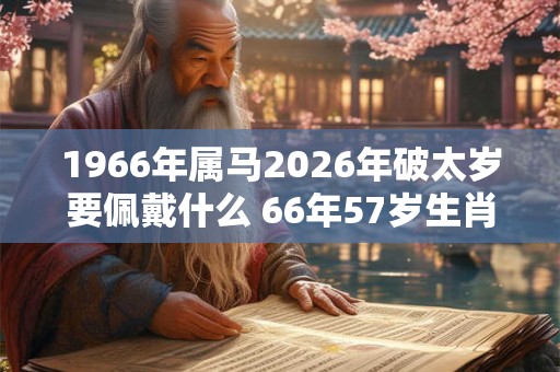 1966年属马2026年破太岁要佩戴什么 66年57岁生肖马犯太岁怎么化解 1966年属马2026年破太岁要佩戴什么 66年57岁生肖马犯太岁怎么化解