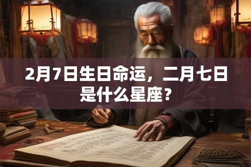 2月7日生日命运，二月七日是什么星座？