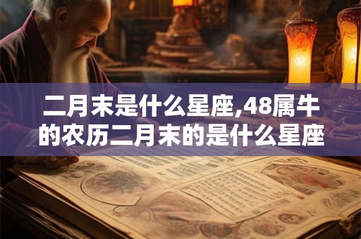 二月末是什么星座,48属牛的农历二月末的是什么星座？