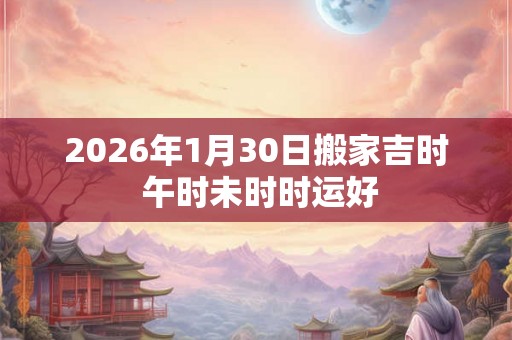 2026年1月30日搬家吉时 午时未时时运好