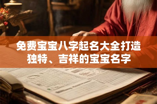 免费宝宝八字起名大全打造独特、吉祥的宝宝名字 免费宝宝八字起名大全打造独特、吉祥的宝宝名字