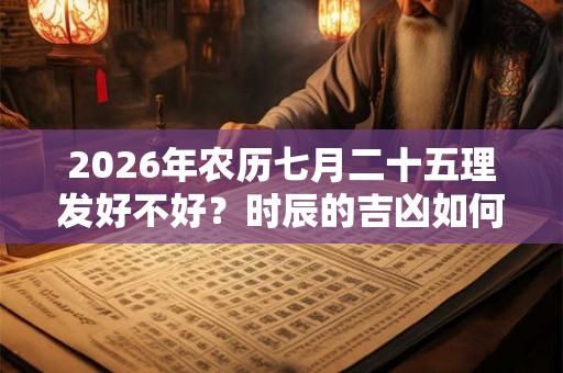 2026年农历七月二十五理发好不好？时辰的吉凶如何？