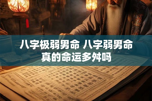 八字极弱男命 八字弱男命真的命运多舛吗 八字极弱男命 八字弱男命真的命运多舛吗