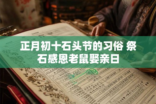 正月初十石头节的习俗 祭石感恩老鼠娶亲日