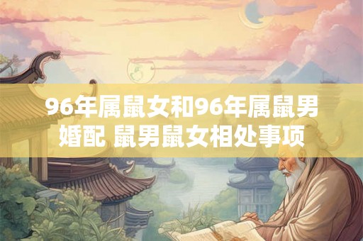 96年属鼠女和96年属鼠男婚配 鼠男鼠女相处事项