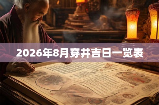 2026年8月穿井吉日一览表