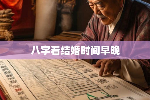 八字看结婚时间早晚