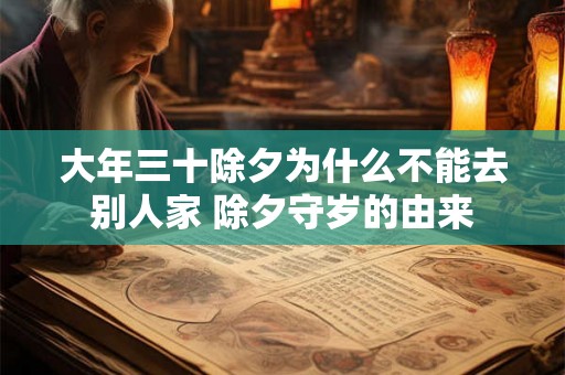 大年三十除夕为什么不能去别人家 除夕守岁的由来