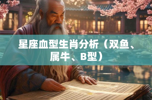 星座血型生肖分析(双鱼、属牛、B型) 星座血型生肖分析(双鱼、属牛、B型)