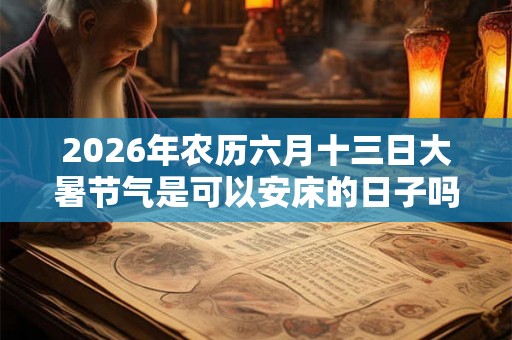 2026年农历六月十三日大暑节气是可以安床的日子吗？