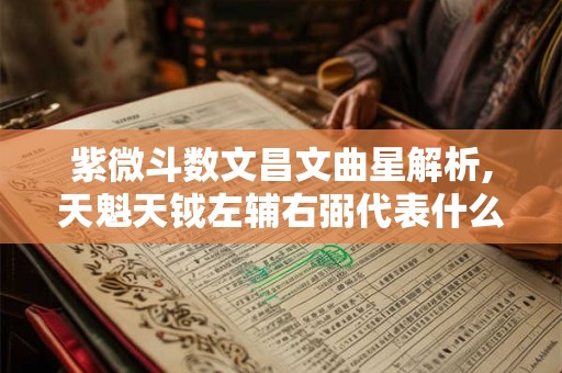紫微斗数文昌文曲星解析,天魁天钺左辅右弼代表什么