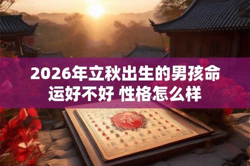 2026年立秋出生的男孩命运好不好 性格怎么样 2026年立秋出生的男孩命运好不好 性格怎么样