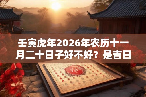 壬寅虎年2026年农历十一月二十日子好不好?是吉日吗? 壬寅虎年2026年农历十一月二十日子好不好?是吉日吗?