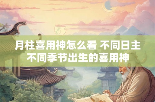 月柱喜用神怎么看 不同日主不同季节出生的喜用神