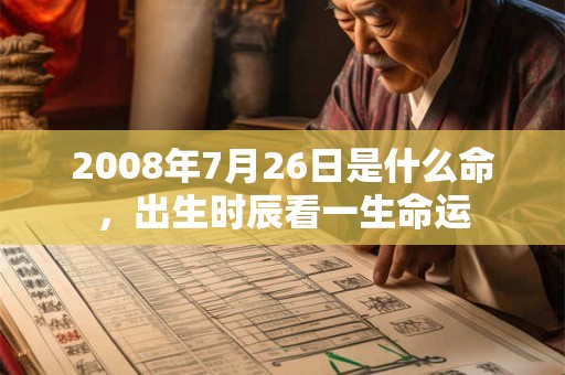 2008年7月26日是什么命,出生时辰看一生命运 2008年7月26日是什么命,出生时辰看一生命运