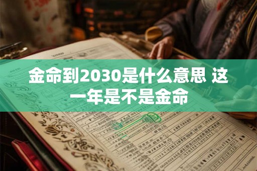 金命到2030是什么意思 这一年是不是金命