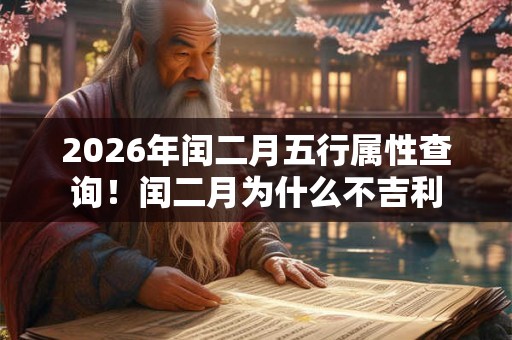 2026年闰二月五行属性查询!闰二月为什么不吉利 2026年闰二月五行属性查询!闰二月为什么不吉利