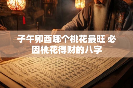 子午卯酉哪个桃花最旺 必因桃花得财的八字