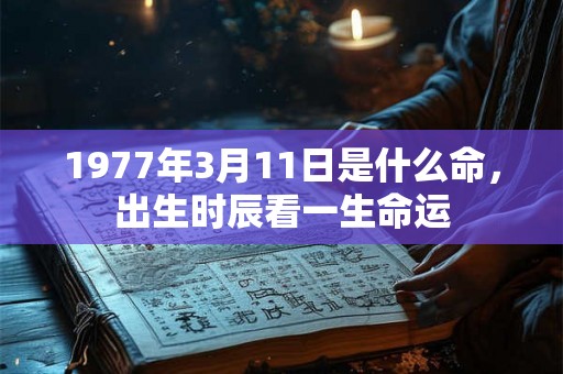 1977年3月11日是什么命，出生时辰看一生命运
