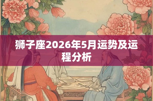 狮子座2026年5月运势及运程分析