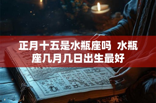 正月十五是水瓶座吗  水瓶座几月几日出生最好