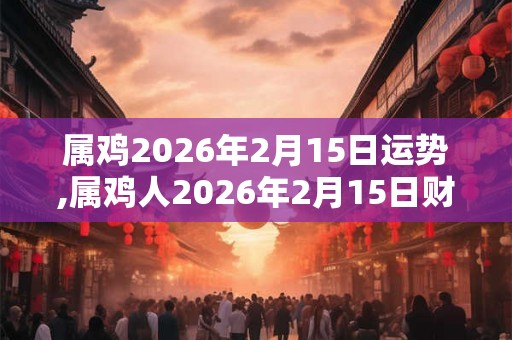属鸡2026年2月15日运势,属鸡人2026年2月15日财运,生肖鸡2026年2月15日运势