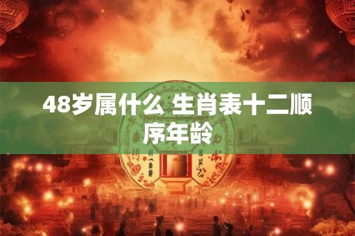 48岁属什么 生肖表十二顺序年龄