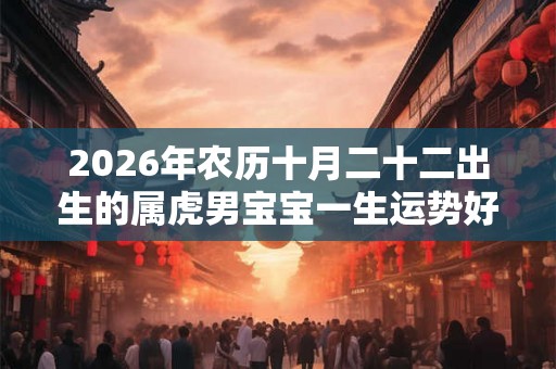 2026年农历十月二十二出生的属虎男宝宝一生运势好吗