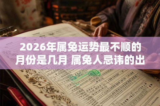 2026年属兔运势最不顺的月份是几月 属兔人忌讳的出生月份