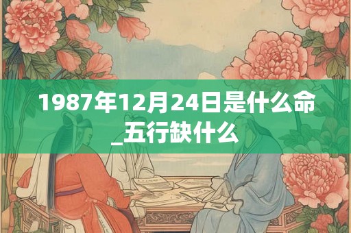 1987年12月24日是什么命_五行缺什么