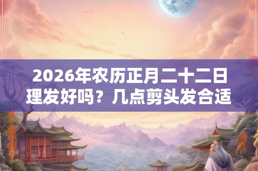 2026年农历正月二十二日理发好吗？几点剪头发合适