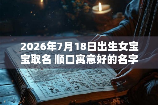 2026年7月18日出生女宝宝取名 顺口寓意好的名字