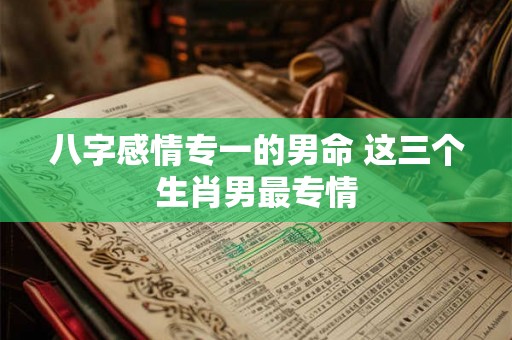 八字感情专一的男命 这三个生肖男最专情