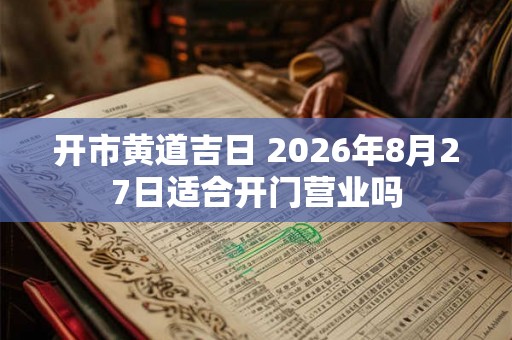 开市黄道吉日 2026年8月27日适合开门营业吗 开市黄道吉日 2026年8月27日适合开门营业吗