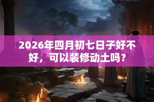 2026年四月初七日子好不好，可以装修动土吗？