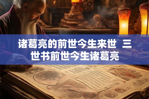 诸葛亮的前世今生来世  三世书前世今生诸葛亮