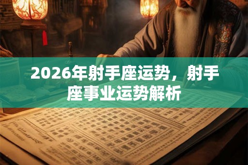 2026年射手座运势，射手座事业运势解析