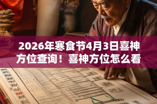 2026年寒食节4月3日喜神方位查询！喜神方位怎么看？
