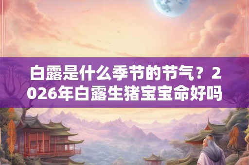 白露是什么季节的节气?2026年白露生猪宝宝命好吗? 白露是什么季节的节气?2026年白露生猪宝宝命好吗?
