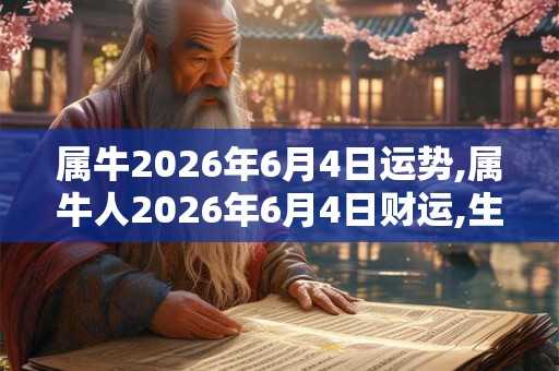 属牛2026年6月4日运势,属牛人2026年6月4日财运,生肖牛2026年6月4日运势 属牛2026年6月4日运势,属牛人2026年6月4日财运,生肖牛2026年6月4日运势