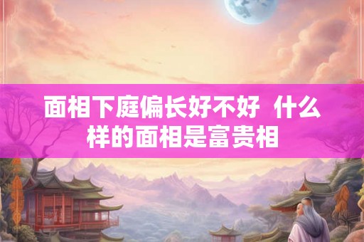 面相下庭偏长好不好  什么样的面相是富贵相