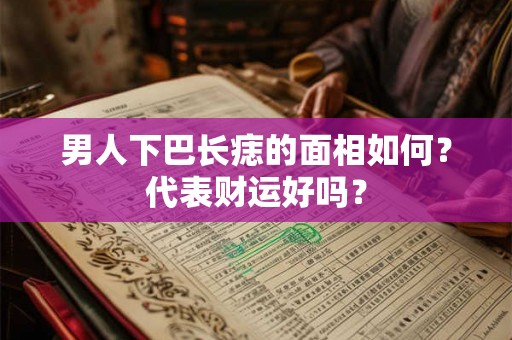 男人下巴长痣的面相如何？代表财运好吗？